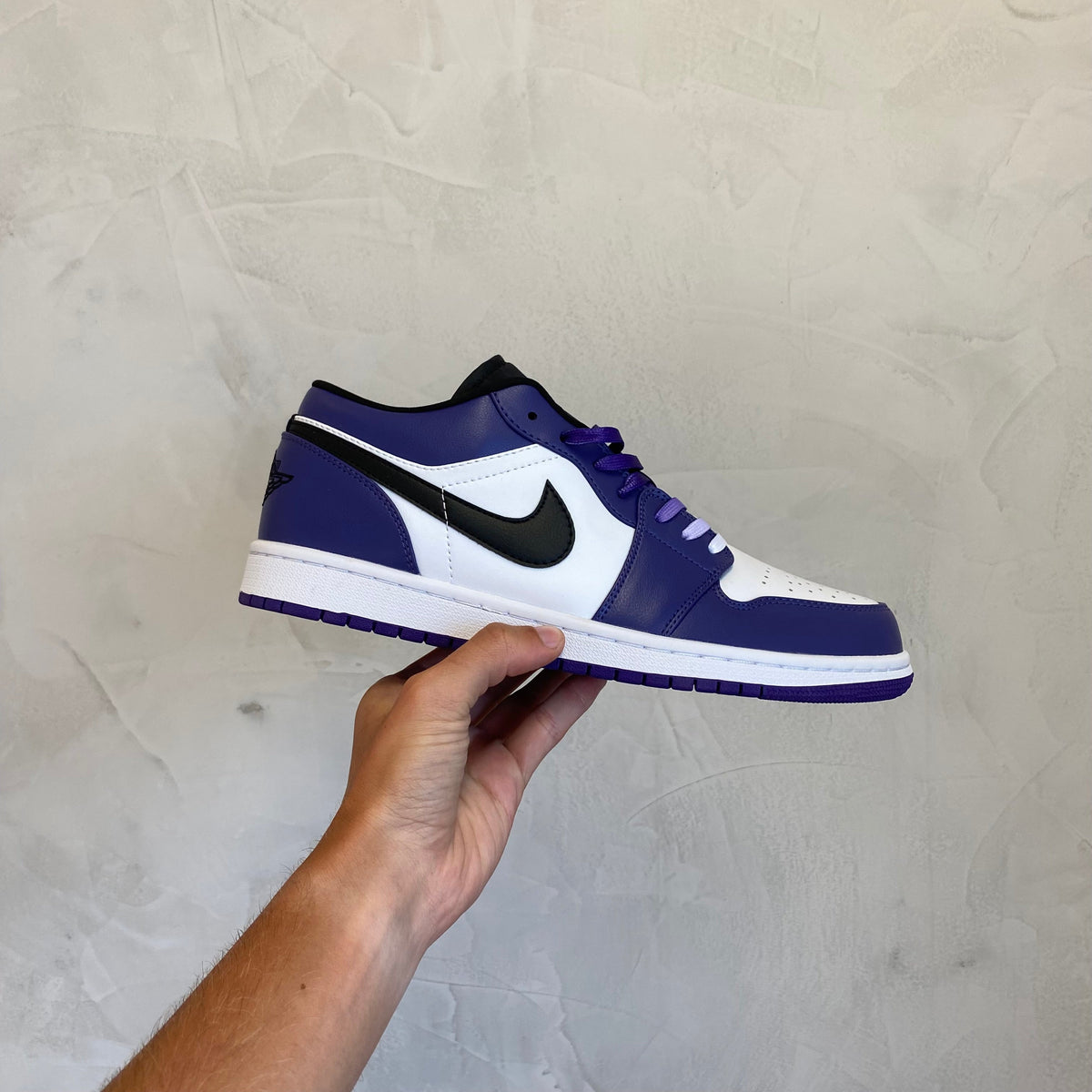 Jordan 1 Low Court Purple White